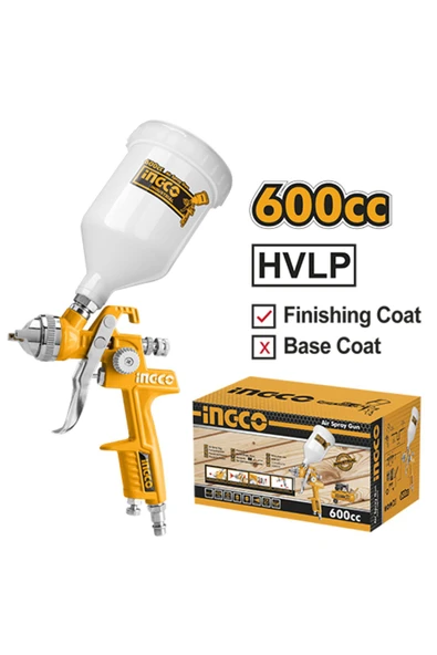 Ingco Endüstriyel Hvlp Hava Püskürtme Tabancası 600cc - 2
