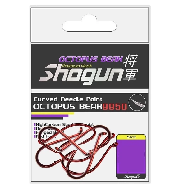 Shogun 9950 Octopus Beak Red Büyük Beden Olta İğnesi No:3/0 ürün görseli