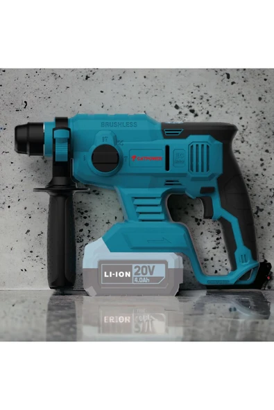 Cat Power Catpower 4235 Akülü Kömürsüz Li-ion 20 V 4.0 Ah Batarya Avuç Taşlama Kırıcı Delici Darbeli Vidalama - 8