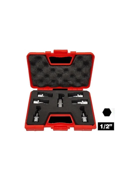 İzeltaş İzeltaş 1/2'' Lokmalı Allen Uç Takımı 60mm - 7 Parça-1113001107
