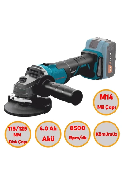 Cat Power Catpower 4235 Akülü Kömürsüz Li-ion 20 V 4.0 Ah Batarya Avuç Taşlama Kırıcı Delici Darbeli Vidalama - 5