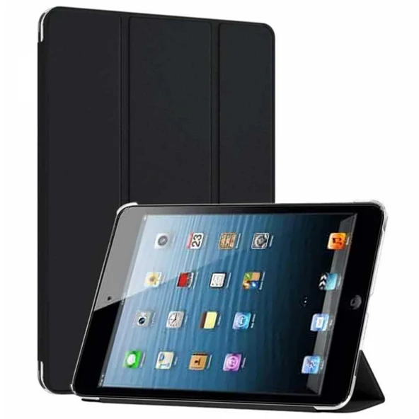 Apple iPad Mini 2 / Mini 3 Uyumlu Smart Cover Tablet Kılıfı Ekran Koruyucu Kalem Set Siyah - Resim 3