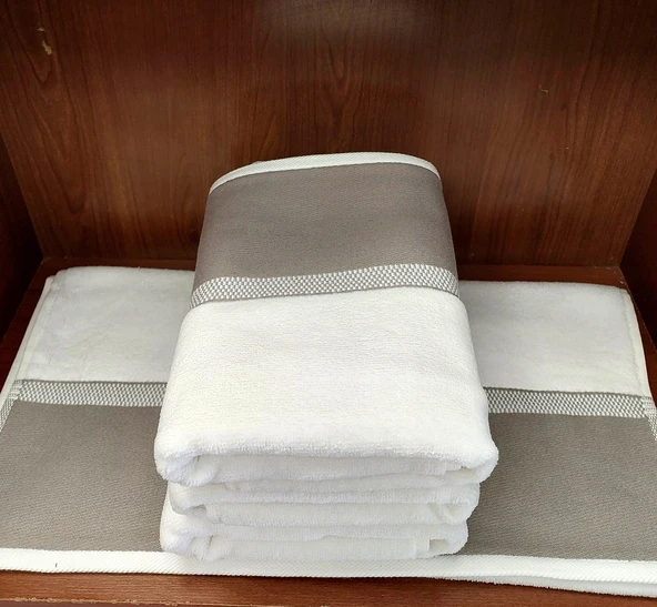 Özdilek 1 Adet Kdf Pamuk El-Yüz Havlusu (50x90)-Jalen Krem