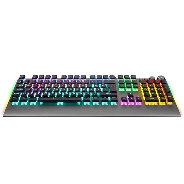 Rampage KB-R210 FAVORY Rainbow Aydınlatmalı Kristal Red Switch Mekanik Gaming Oyuncu