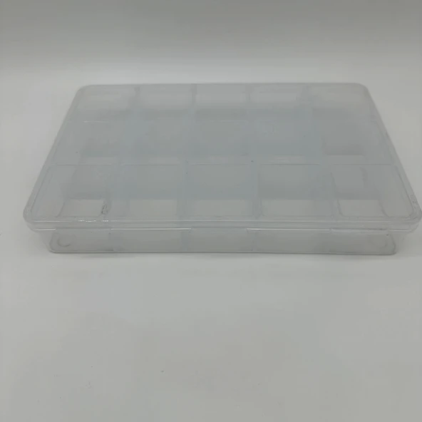 Organizer Plastik Kutu Box 15 Sabit Bölmeli 145x225x30mm - 4