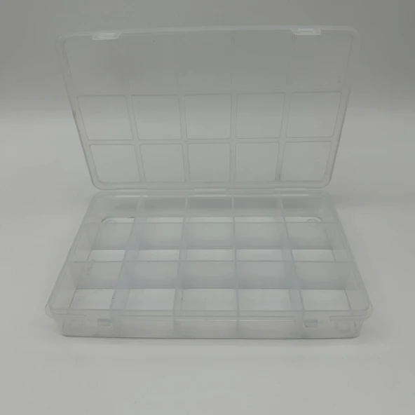 Organizer Plastik Kutu Box 15 Sabit Bölmeli 145x225x30mm - 6