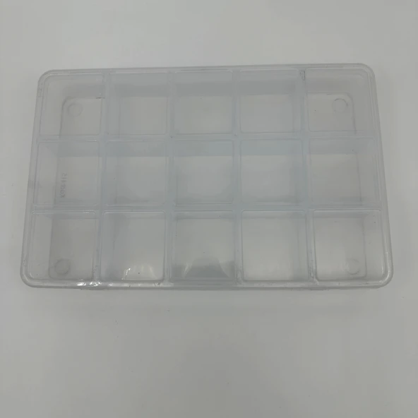 Organizer Plastik Kutu Box 15 Sabit Bölmeli 145x225x30mm - 2