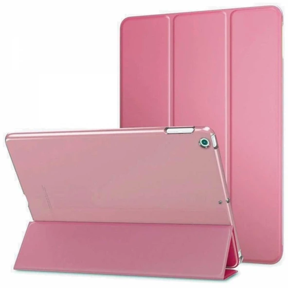 Apple iPad Mini 2 / Mini 3 Uyumlu Smart Cover Tablet Kılıfı Ekran Koruyucu Kalem Set Pembe - Resim 3