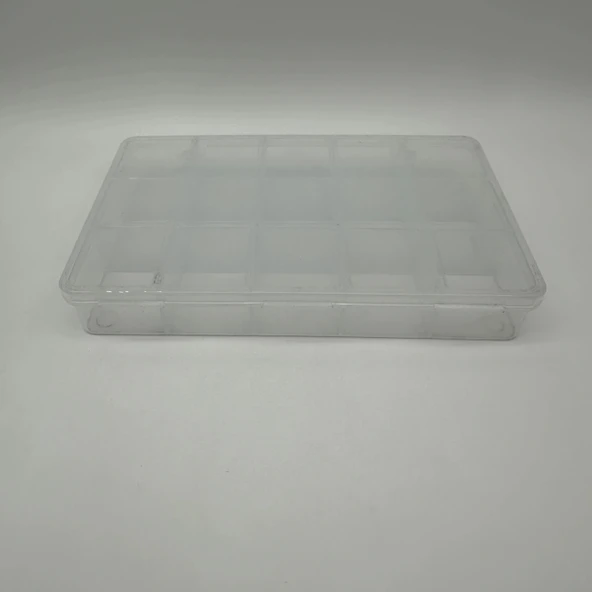 Organizer Plastik Kutu Box 15 Sabit Bölmeli 145x225x30mm - 3