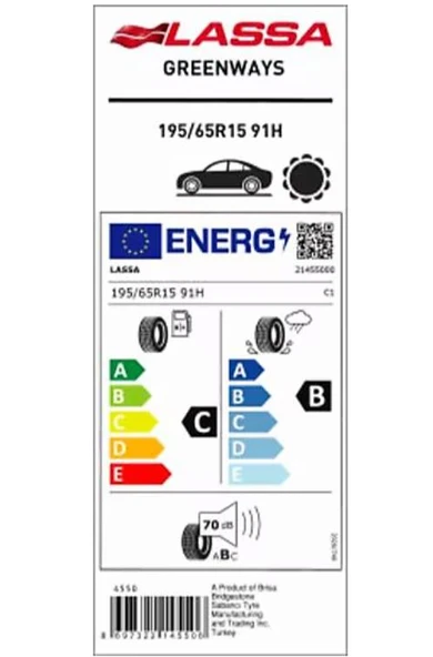 195/65R15 91H GREENWAYS LASSA - 4