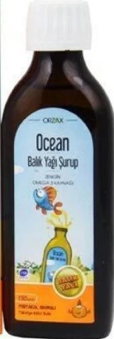 Ocean Omega 3 Portakallı Balık Yağı Şurubu 150 ml - Kutusuz