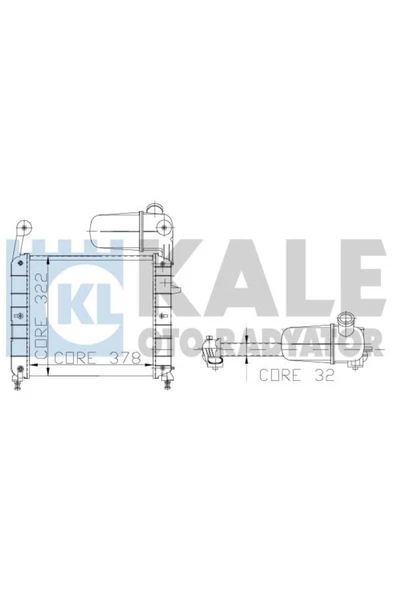 Kale 0118182AL OTO Radyatör 0 Su Radyatörü Tipo 1.1 1.4 Pop Fıre 2 Sıra Al Pl