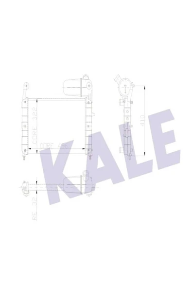 Kale 0108192AL 0108192Al Su Radyatörü Boxer Jumper Tempra Tipo S Sx Linea 0 539651383 ürün görseli 1