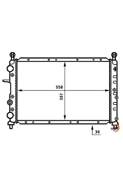 Kale 0115172PA Radyator Tempra 2.0 I Ac Klimasız Mek 558x367x36 2 Sıra Cu Pl Sistem 0