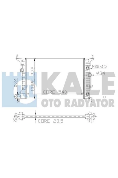 Kale 2501062AL OTO Radyatör  Su Radyatörü Vectra B 1.6 1.8 2.0 16V 95-03 1 Sıra Al - Pl Alümınyum ürün görseli 1