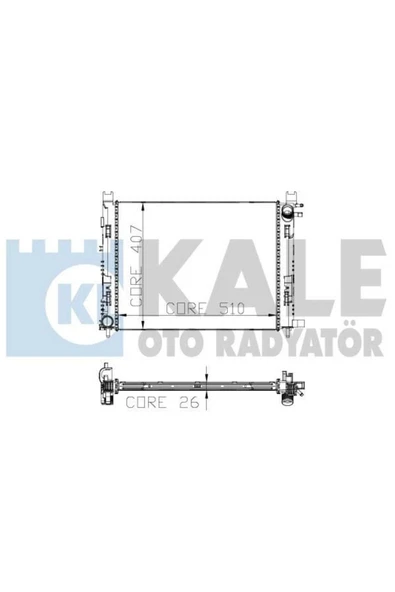Kale 0518601AB 0 Su Radyatörü CLIO IV 13- 1.5 DCI Ac CLIO Thalia III 12- Captur 13 II 12-   38078928 ürün görseli 1