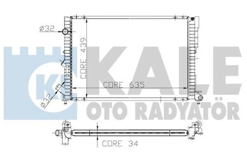 Kale 0529291AB OTO Radyatör 0 Su Radyatörü Laguna I 1.8 2.0 16V N7Q Ac 1 Sıra Alb 635X441X47 - 1