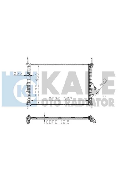 Kale 0222311AB OTO Radyatör 0 Su Radyatörü Transit 06- 2.2 TDCI 2.4 TDCI Mt Nac ürün görseli 1