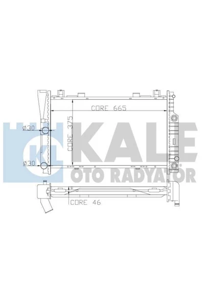 Kale 351700 OTO Radyatör  Su Radyatörü 300 Se300 Sel S 320S 280 667X468X42 ürün görseli
