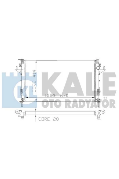 Kale 0529302AL 0 Su Radyatörü Laguna II 00- 1.6 16V 1.8 16V 1.9 DCI 2.0 Espace IV 02- 2.0 670X399X26 ürün görseli 1