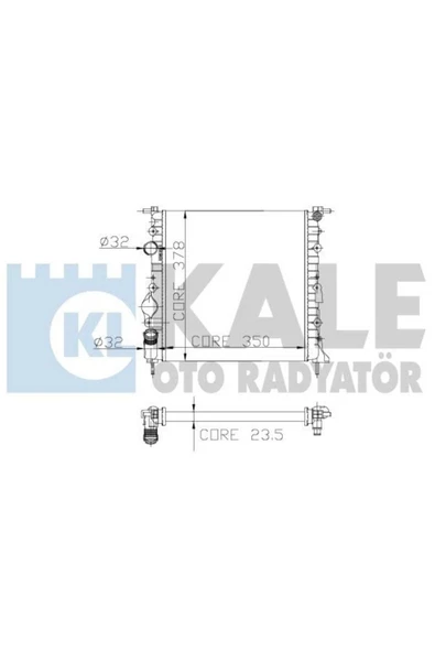 Kale 0544442AL OTO Radyatör 0 Su Radyatörü CLIO II 98- 1.2 D7F 1.2 16V D4F Nac 2 Sıra Al-Pl