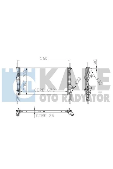 Kale 0222291AB OTO Radyatör 0 Su Radyatörü Transit V347 06- 2.2 TDCI 2.4 TDCI Mt Nac 1 Sıra Alb ürün görseli 1