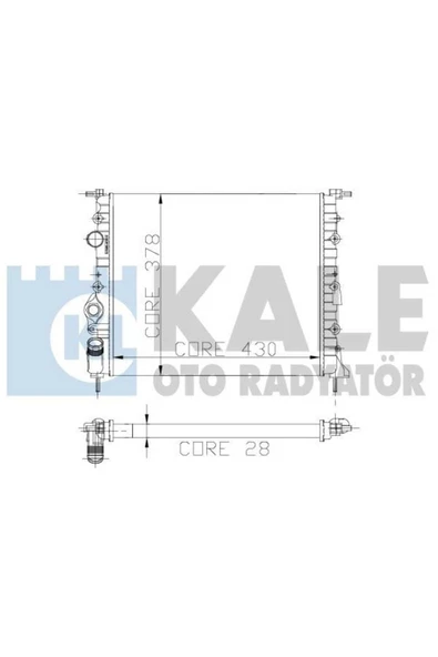 Kale 0514172AL 0 Su Radyatörü CLIO II 1.5 DCI 65Ps Nac K7M K7J E7J K4M Nac Kangoo 1 I 1.4   38078904 ürün görseli 1
