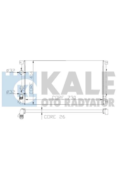 Kale 0543441AB OTO Radyatör 0 Su Radyatörü Master II 1.9 Dtı 2.2 DCI TDI Al Pl Brz ürün görseli 1