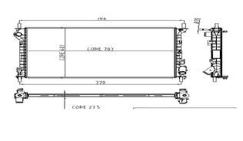 Kale 0223311AB Oto Radyatör 0223311Ab Radyatör Ford Transit Connect V227 Ac 1 Sıra Alb Sıstem ürün görseli 1