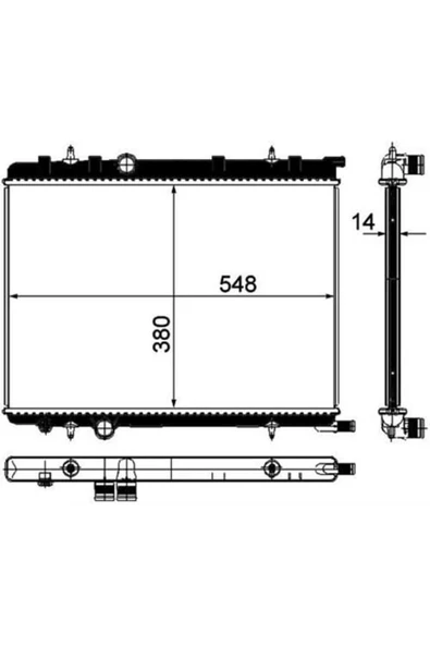 Kale 0403051AB OTO Radyatör 0 Su Radyatörü 307 Partner / Xsara 99- 2.0 16V 2.0İ ürün görseli 1