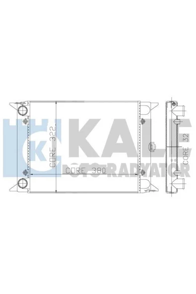 Kale 2017022AL OTO Radyatör  Su Radyatörü Golf Scırocco Santana 10 Sıra Al - Pl Alümınyum ürün görseli