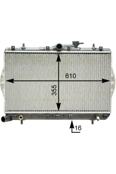 Kale 2402021AB OTO Radyatör  Su Radyatörü Accent 95-00 1.3 1.5 Mt Excel 95- ürün görseli 1