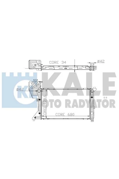 Kale 0915041AB OTO Radyatör 0 Su Radyatörü Sprinter 95-00 312 412D Nac 680X409X40 ürün görseli 1