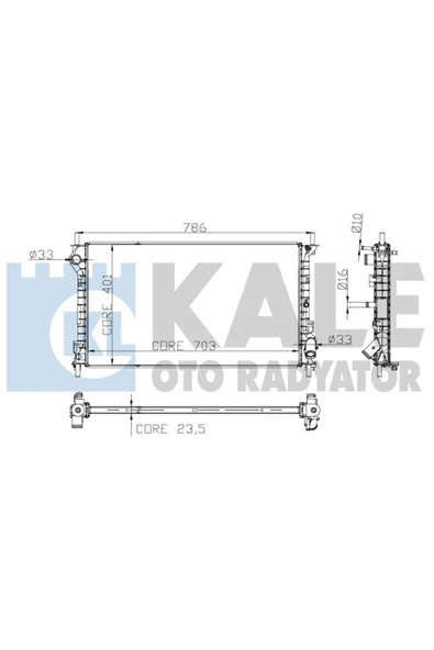 Kale 0222301AB Oto Radyatör 0222301Ab Radyatör Ford Transit Connect V227 Nac 1 Sıra Alb Sıstem