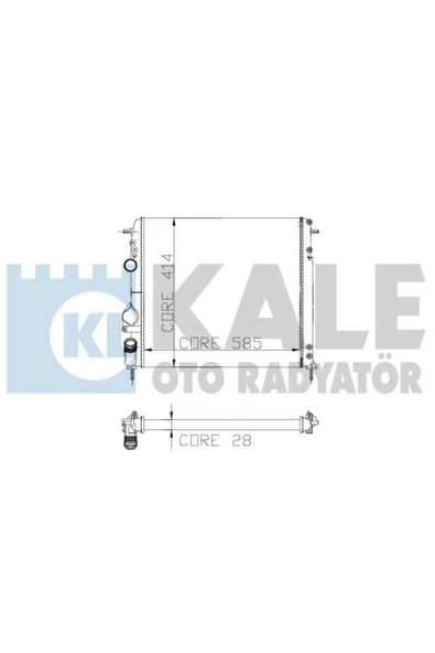 Kale 0520262AL OTO Radyatör 0 Su Radyatörü Megane I 99- 1.4 16V Ac 2 Sıra Al - Pl Sıstem ürün görseli 1