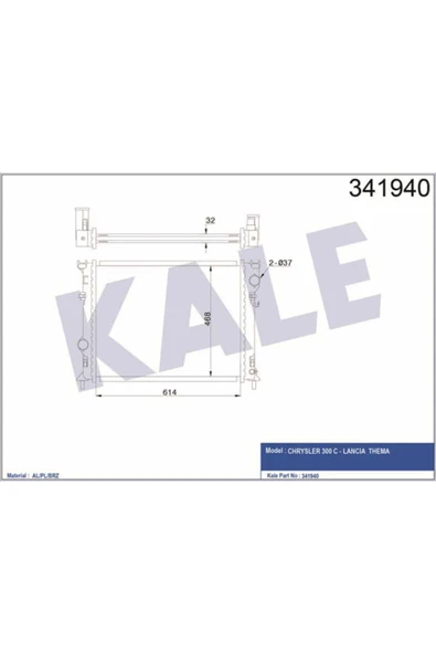 Kale 341940 OTO Radyatör  Su Radyatörü 300 C 04- 2.7 3.5 3.6 V6 24V 5.7 6.1 32V Ac