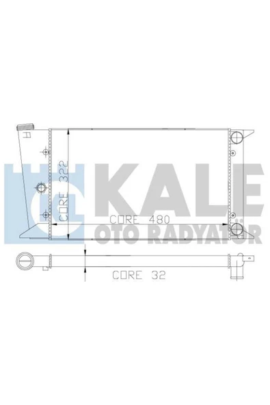 Kale 2021062AL OTO Radyatör  Su Radyatörü Golf Jetta Scırocco 4 Sıra Al - Pl Alümınyum ürün görseli 1