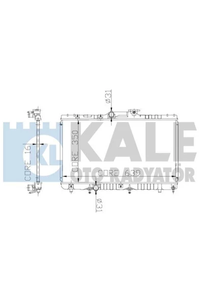 Kale 1801021PA OTO Radyatör  Su Radyatörü Corolla Uyumlu 1.6 Yeni Model At 1 Sıra Cu Pl