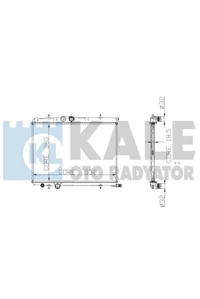 Kale 2019201AB OTO Radyatör  Su Radyatörü Xsara Al Pl Brz ürün görseli 1