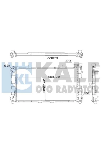 Kale 349400  Su Radyatörü Voyager III 00- 3.3 V6 3.8 V6 Caravan III 00- 3.3 V6 3.8 V6 770X412X26 ürün görseli