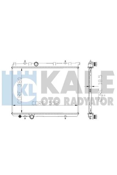 Kale 2031011AB Su Radyatörü 206 98- 1.6 16V Tu5Jp4 1.4 8V Tu3Jp 206 - Te3 09- 00- 1.4I   38079106 ürün görseli