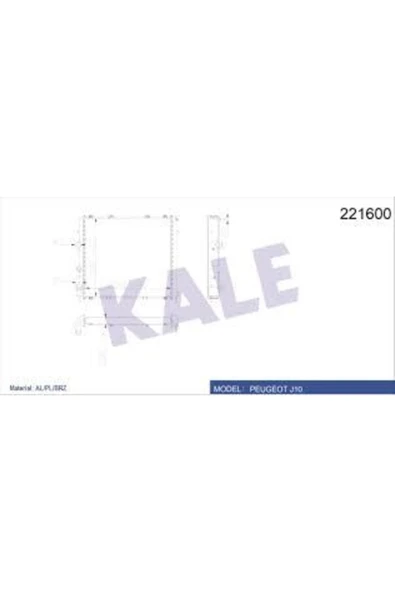 Kale 0405061AB OTO Radyatör 0 Su Radyatörü J9 J10 Brazıng ürün görseli