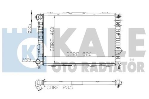 Kale 3904041AB OTO Radyatör  Su Radyatörü Alfa 156 1.6 1.8 Ts 16V 97-06 Al Pl Brz