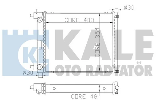 Kale 365900 OTO Radyatör  Radyatör Yaris Yarıs Verso Al Pl Brz 350X478X16 ürün görseli 1