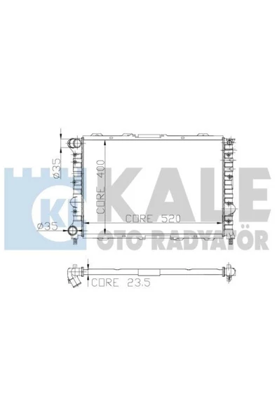 Kale 3903031AB OTO Radyatör  Su Radyatörü Alfa 156 1.6 1.8 2.0 16V Ts 97-06 Al Pl Brz