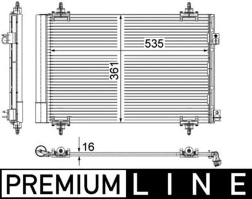 Mahle AC587000P -knecht-behr Ac587000p A C-kondansatör Peugeot 308 3008 5008 0