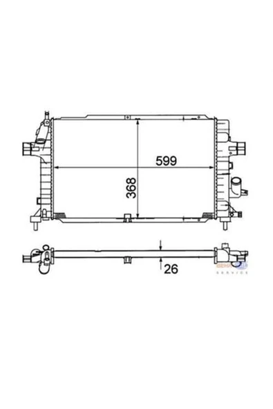 Mahle CR1687000S Radyatör 06- Astra H 1.3D *Z13Dth* ürün görseli 1