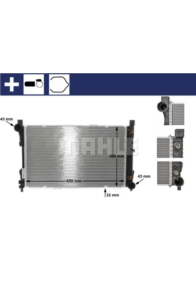 Mahle CR387000S Cr387000s Su Radyatörü (510×860) Mb C-cl. (w203) (eno:8mk376714334) ürün görseli 1