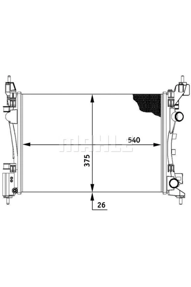 Mahle CR774000S KNECHT  Su Radyatörü Corsa D 1.2 1.4 07- Z12Xep Z14Xep (Eno:8Mk376728794) ürün görseli