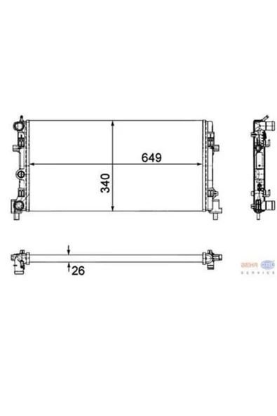 Mahle CR1096000P Radyatör 09- Polo 1.2İ-1.2TDI 12V 1.4-1.6 16V ürün görseli